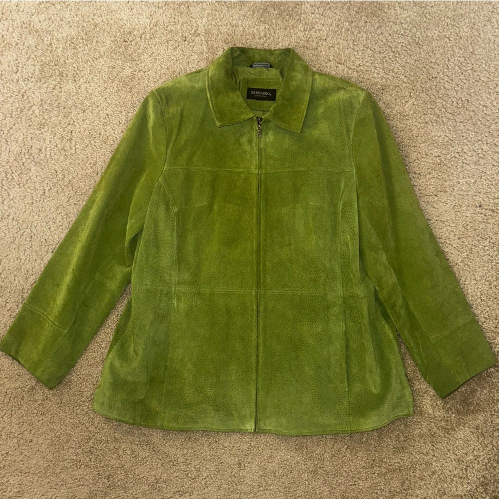 Bernardo Olive Suede Outerwear